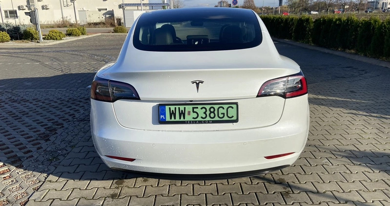 Tesla Model 3 cena 155000 przebieg: 38000, rok produkcji 2022 z Warszawa małe 22